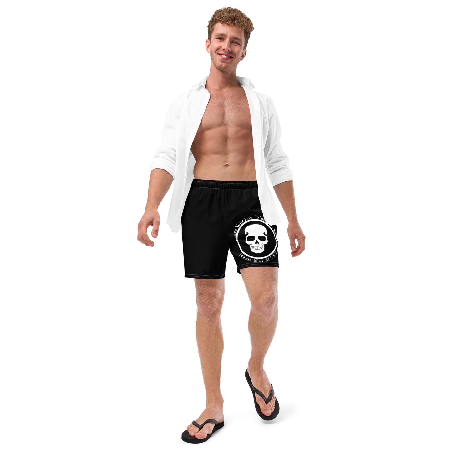 Men's swim trunks full logo