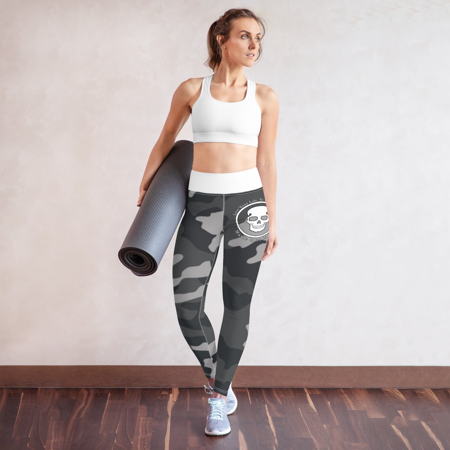 Yoga Leggings dark camo full logo