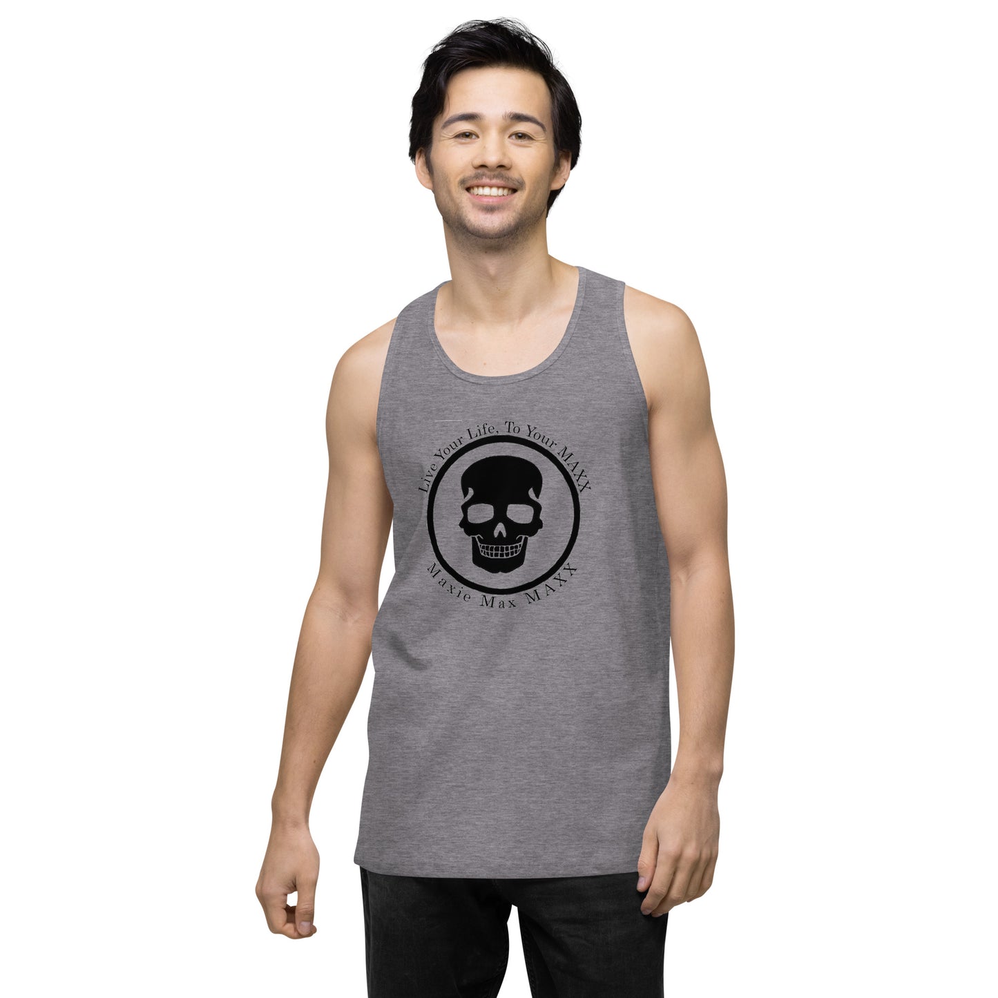 Men’s premium tank top full logo black