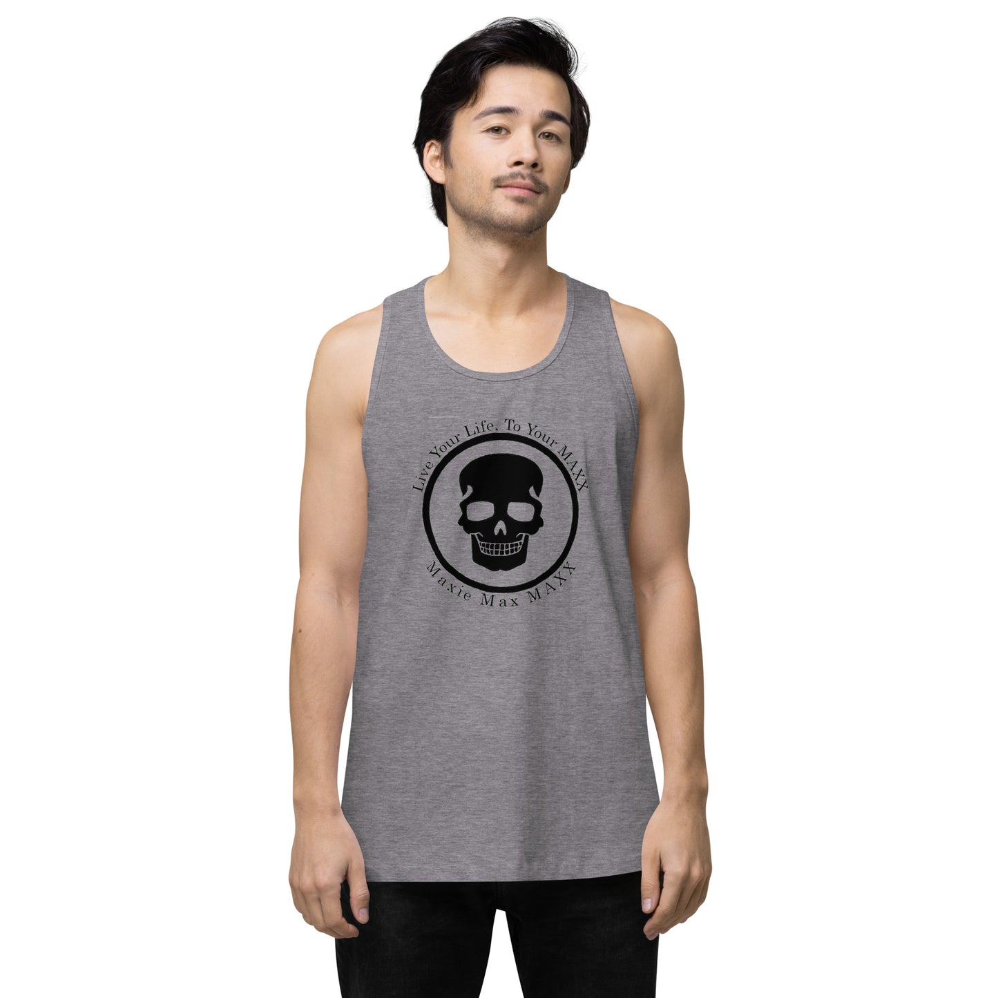 Men’s premium tank top full logo black