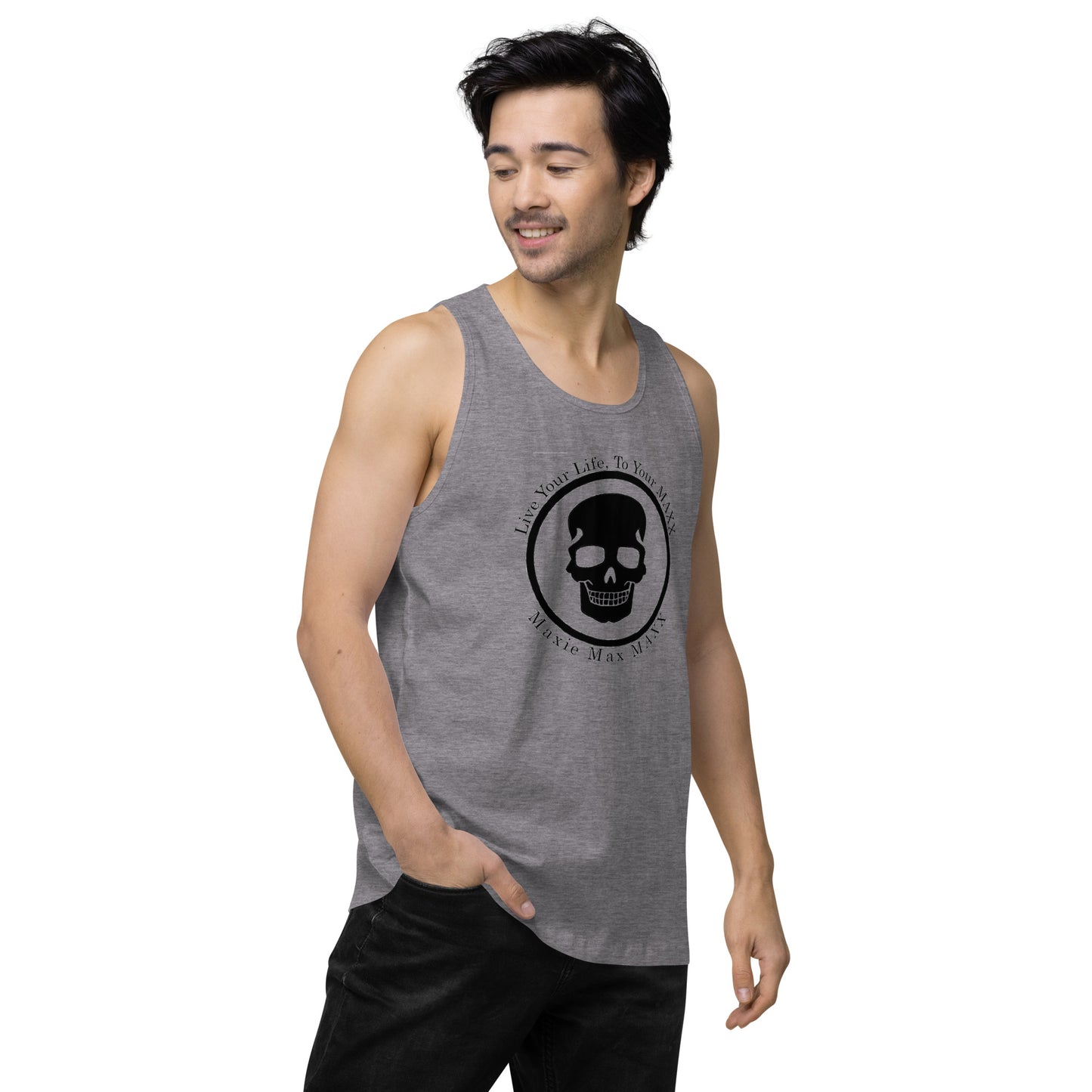 Men’s premium tank top full logo black