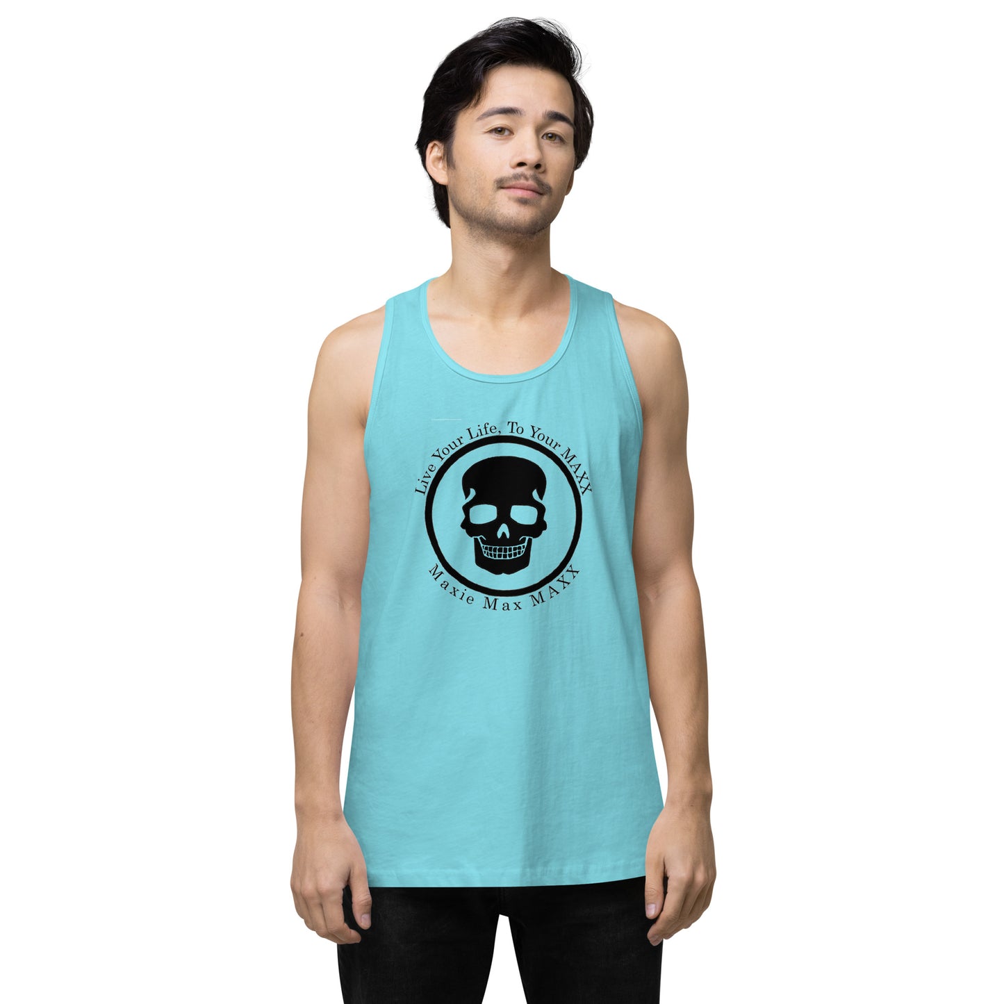 Men’s premium tank top full logo black