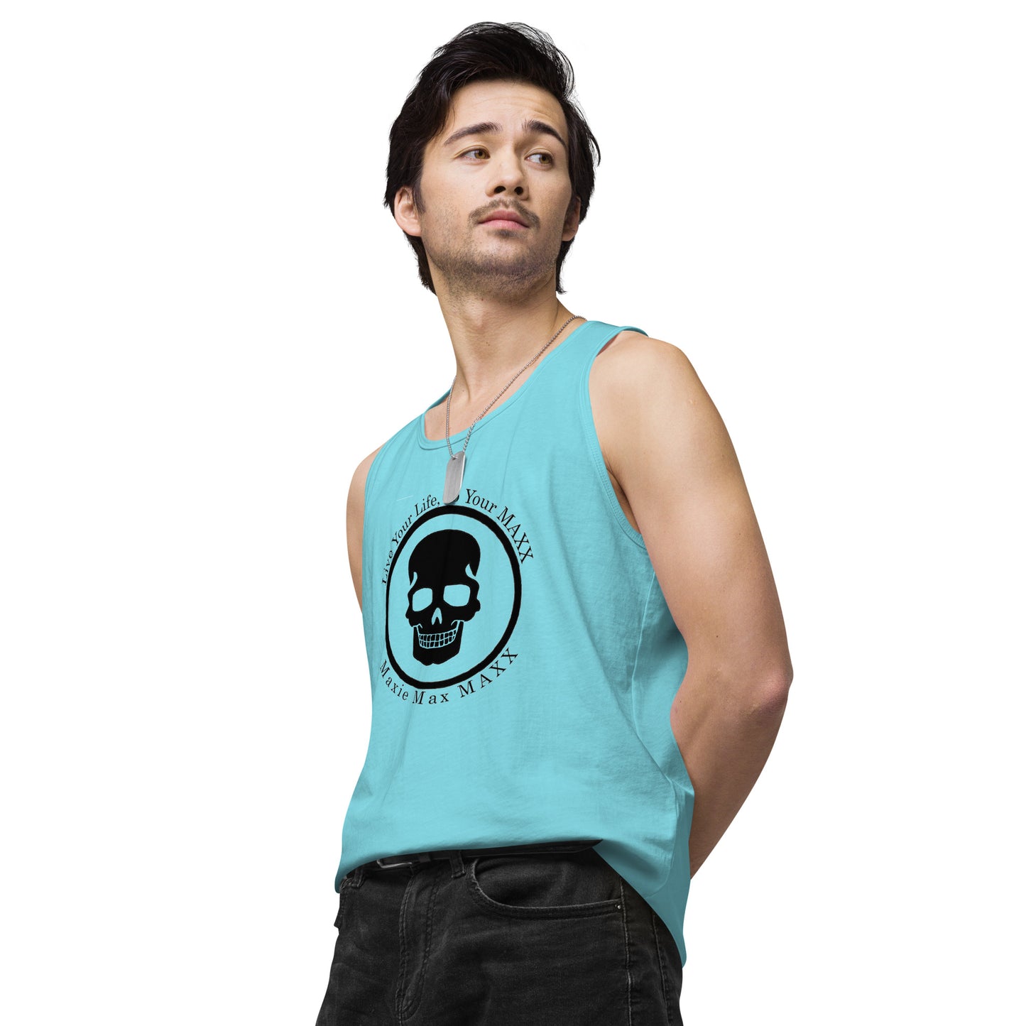 Men’s premium tank top full logo black