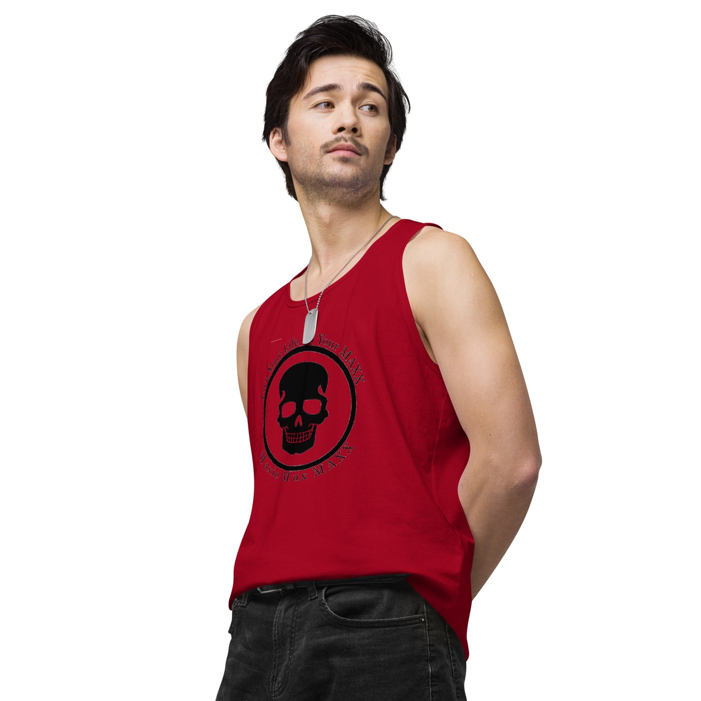 Men’s premium tank top full logo black