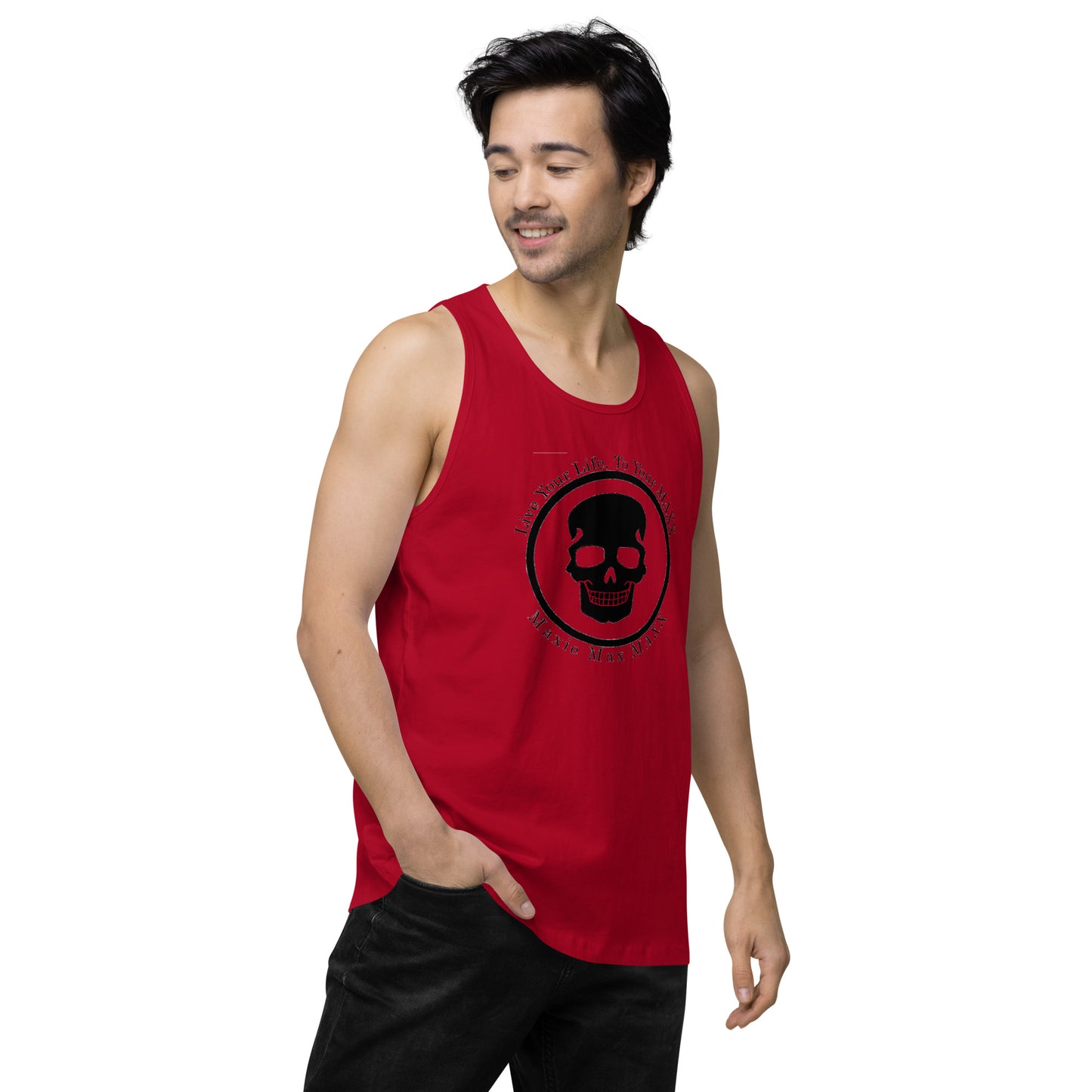 Men’s premium tank top full logo black