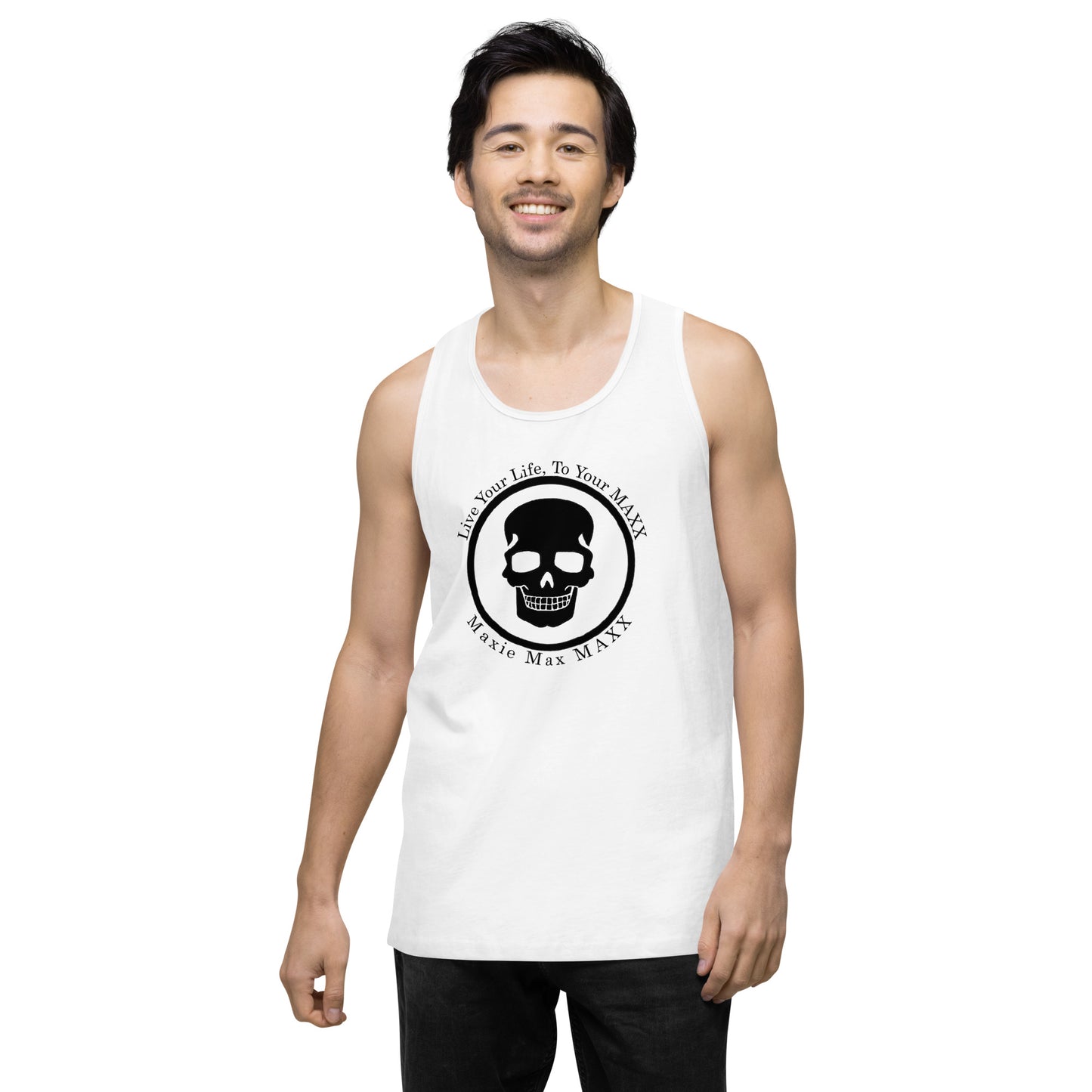 Men’s premium tank top full logo black