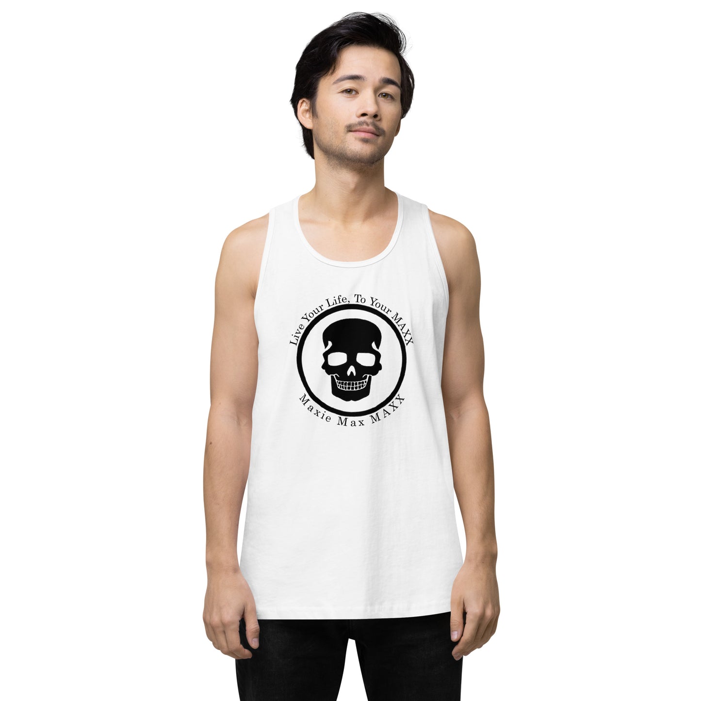 Men’s premium tank top full logo black