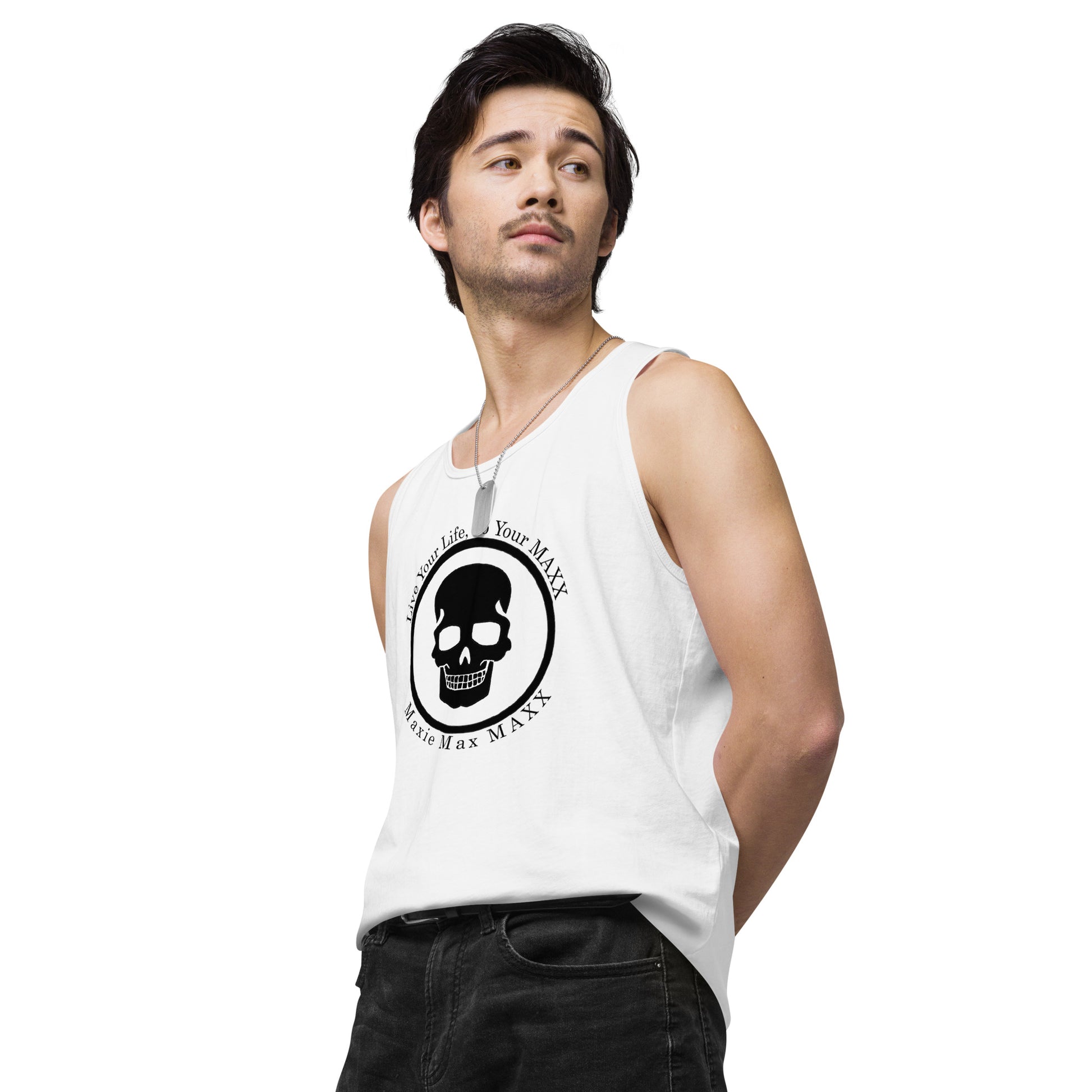 Max Black Cotton Singlet