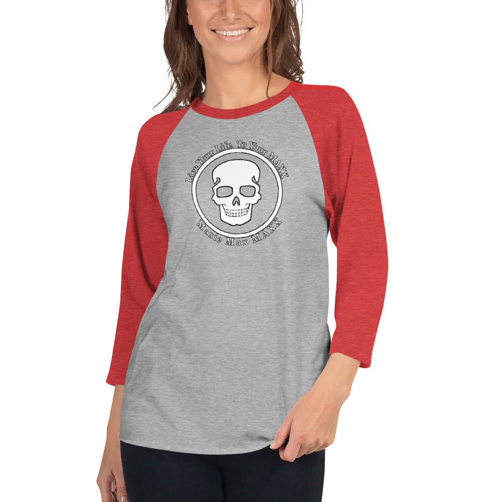 3/4 sleeve raglan shirt front full logo