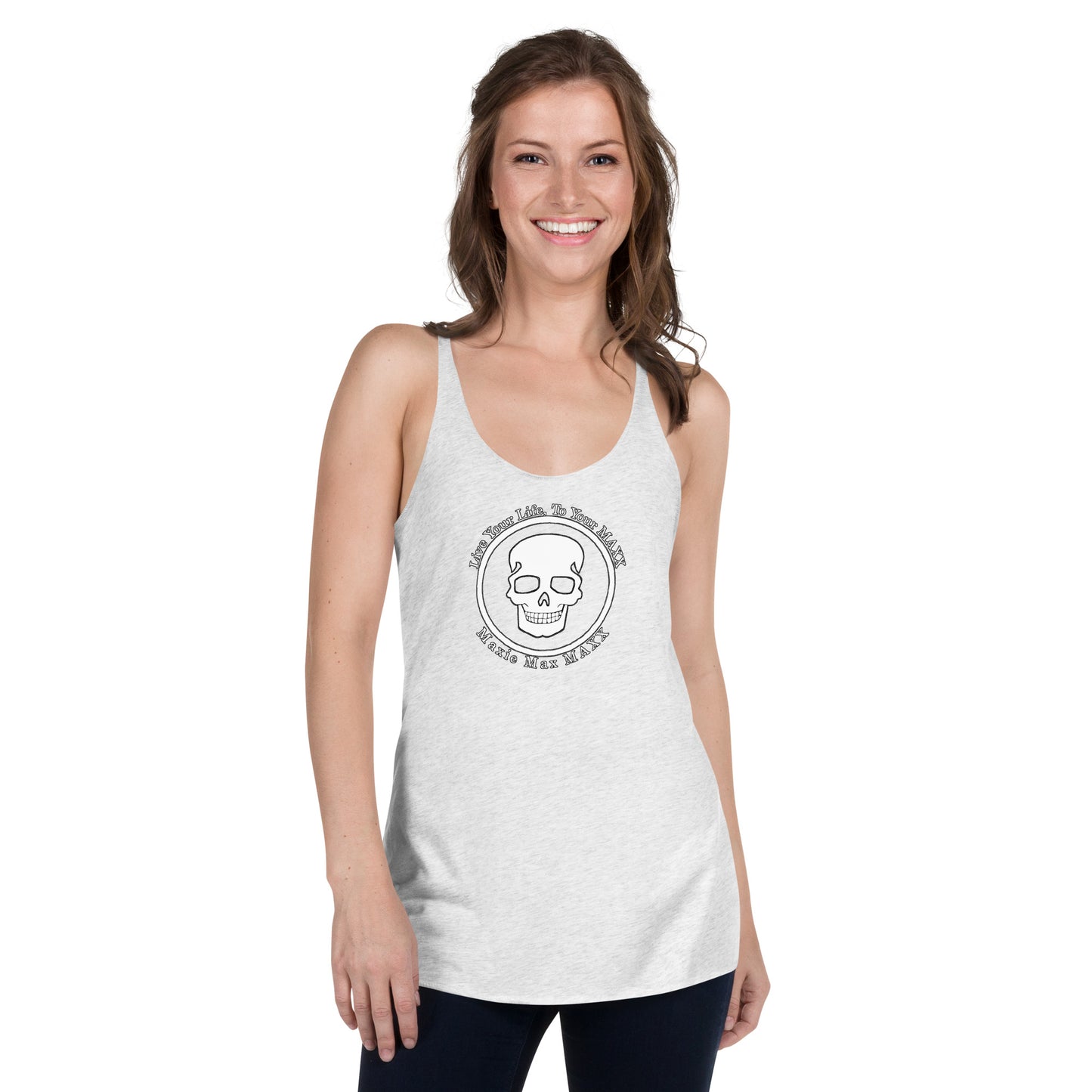 Women's Racerback Tank full logo front