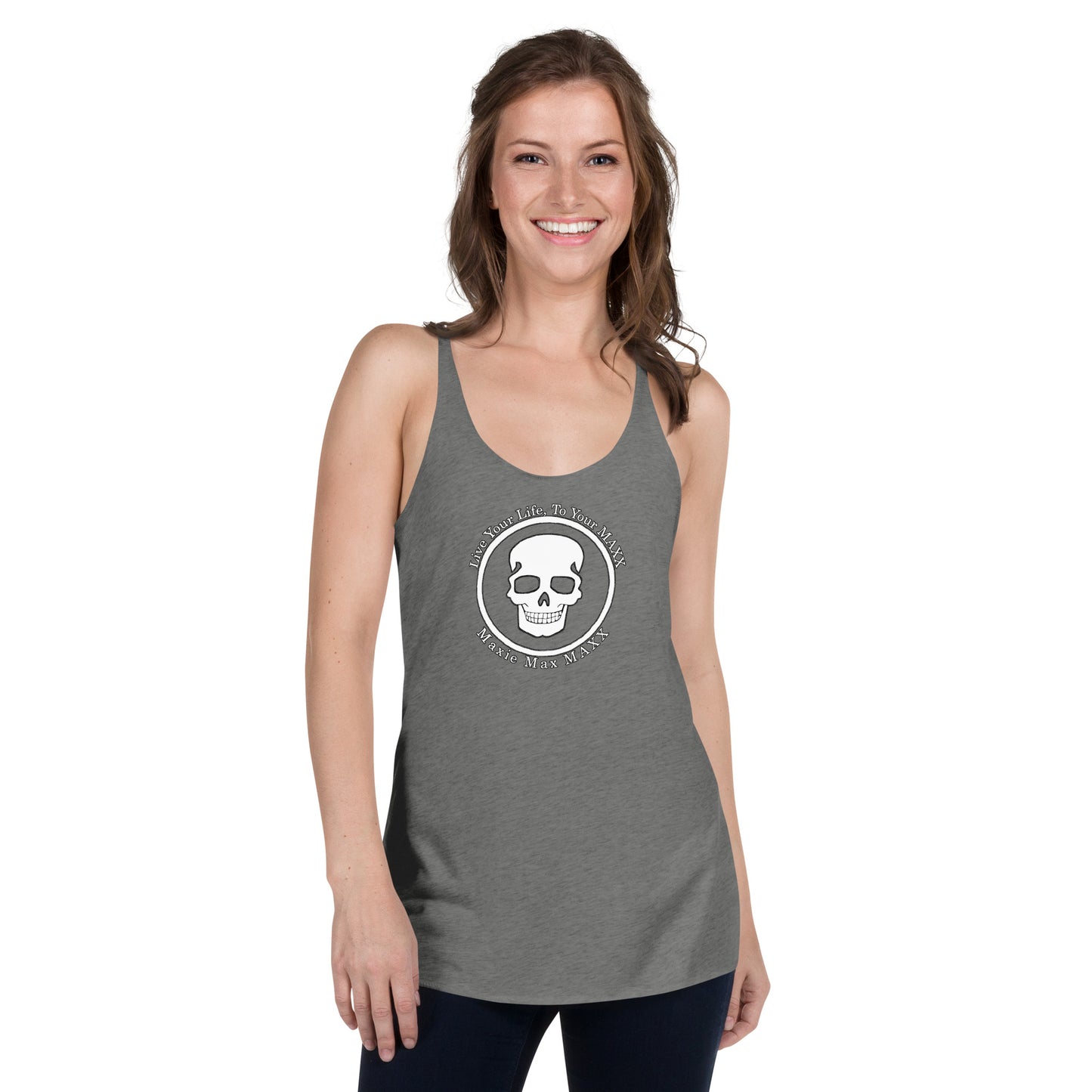 Women's Racerback Tank full logo front