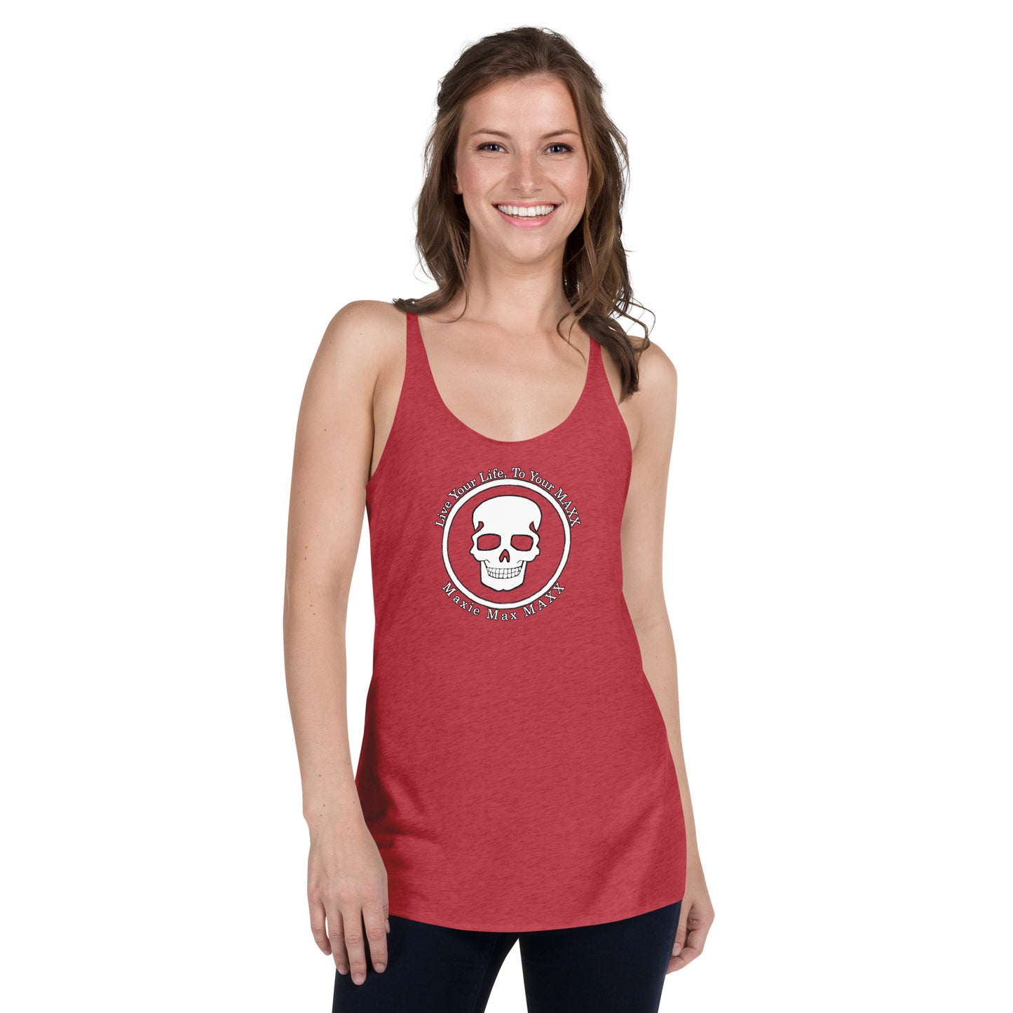 Women's Racerback Tank full logo front